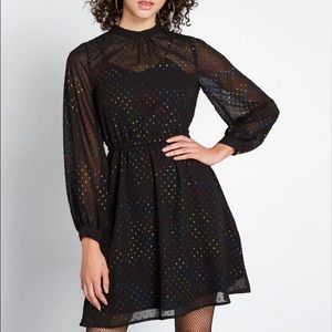 ModCloth Established Aplomb Long Sleeve Dress size large!